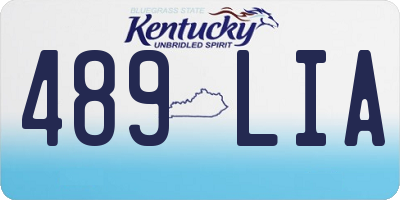 KY license plate 489LIA