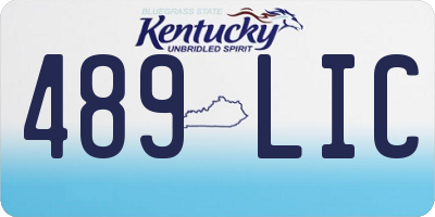 KY license plate 489LIC