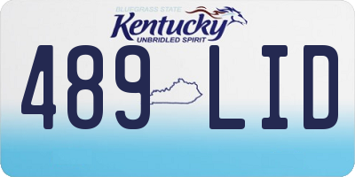 KY license plate 489LID