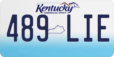 KY license plate 489LIE