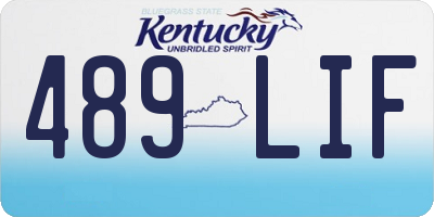 KY license plate 489LIF