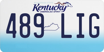 KY license plate 489LIG