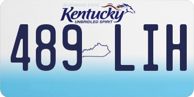 KY license plate 489LIH