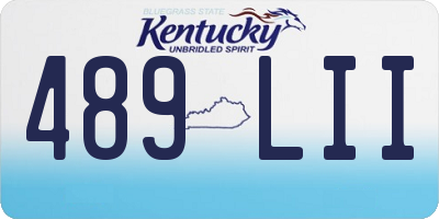 KY license plate 489LII