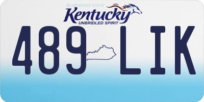 KY license plate 489LIK