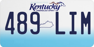 KY license plate 489LIM