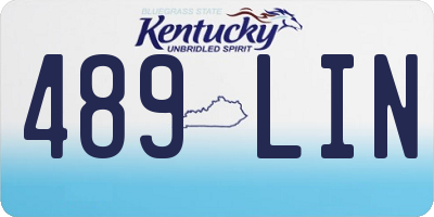 KY license plate 489LIN
