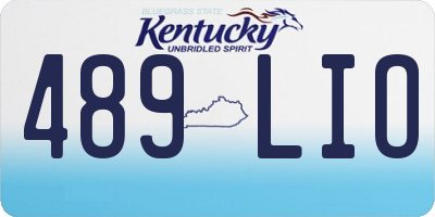 KY license plate 489LIO
