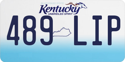KY license plate 489LIP