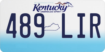 KY license plate 489LIR