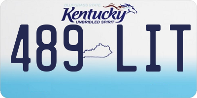 KY license plate 489LIT