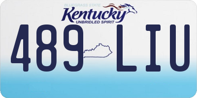 KY license plate 489LIU