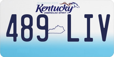 KY license plate 489LIV