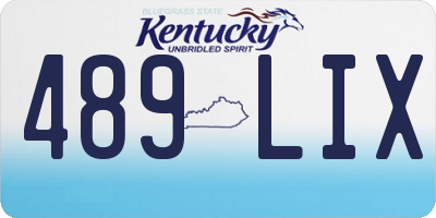 KY license plate 489LIX