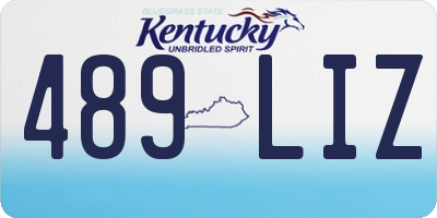 KY license plate 489LIZ