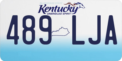 KY license plate 489LJA