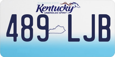 KY license plate 489LJB