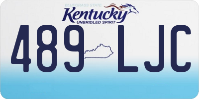 KY license plate 489LJC