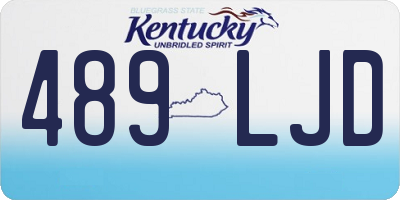 KY license plate 489LJD