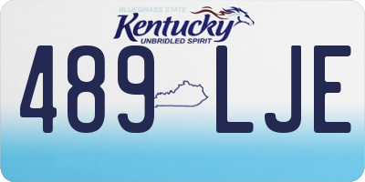 KY license plate 489LJE