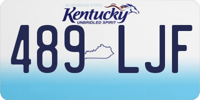 KY license plate 489LJF