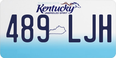 KY license plate 489LJH