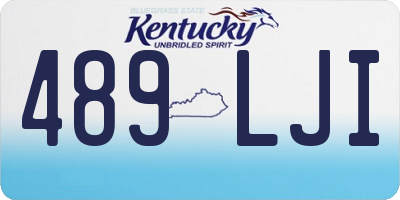 KY license plate 489LJI