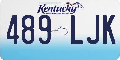 KY license plate 489LJK