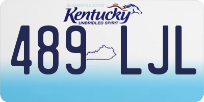 KY license plate 489LJL