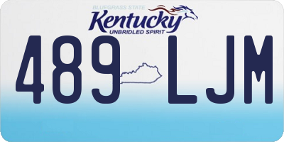 KY license plate 489LJM