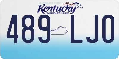 KY license plate 489LJO