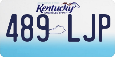 KY license plate 489LJP