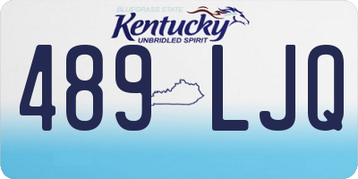 KY license plate 489LJQ