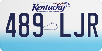 KY license plate 489LJR