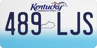 KY license plate 489LJS