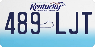KY license plate 489LJT