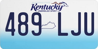 KY license plate 489LJU