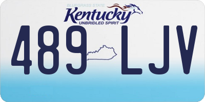 KY license plate 489LJV