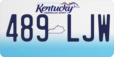 KY license plate 489LJW