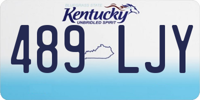 KY license plate 489LJY