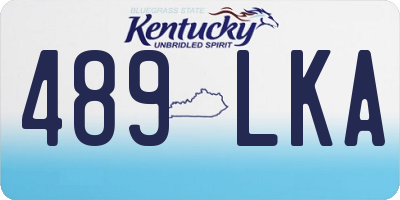KY license plate 489LKA