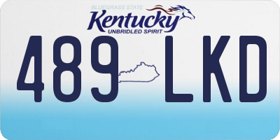 KY license plate 489LKD
