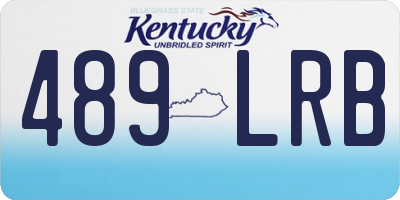 KY license plate 489LRB