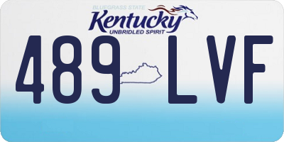 KY license plate 489LVF