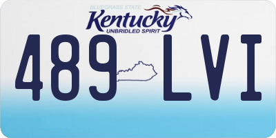 KY license plate 489LVI
