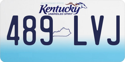 KY license plate 489LVJ