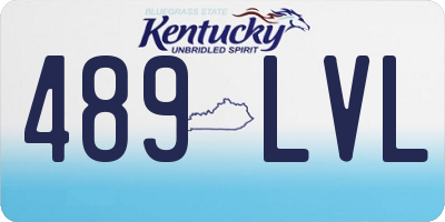 KY license plate 489LVL