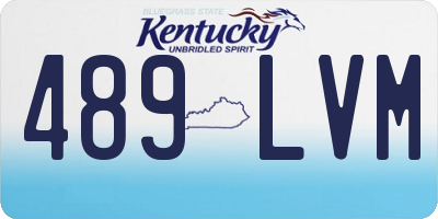 KY license plate 489LVM