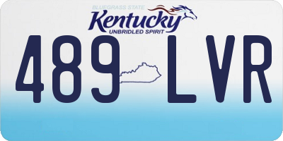 KY license plate 489LVR