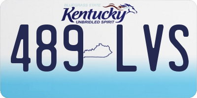 KY license plate 489LVS